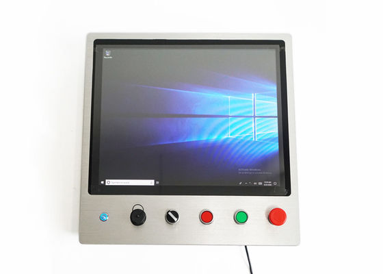 Хорошая цена ПК пульта управления 35W 300cd/m2 7x24 промышленный с аварийной кнопкой онлайн